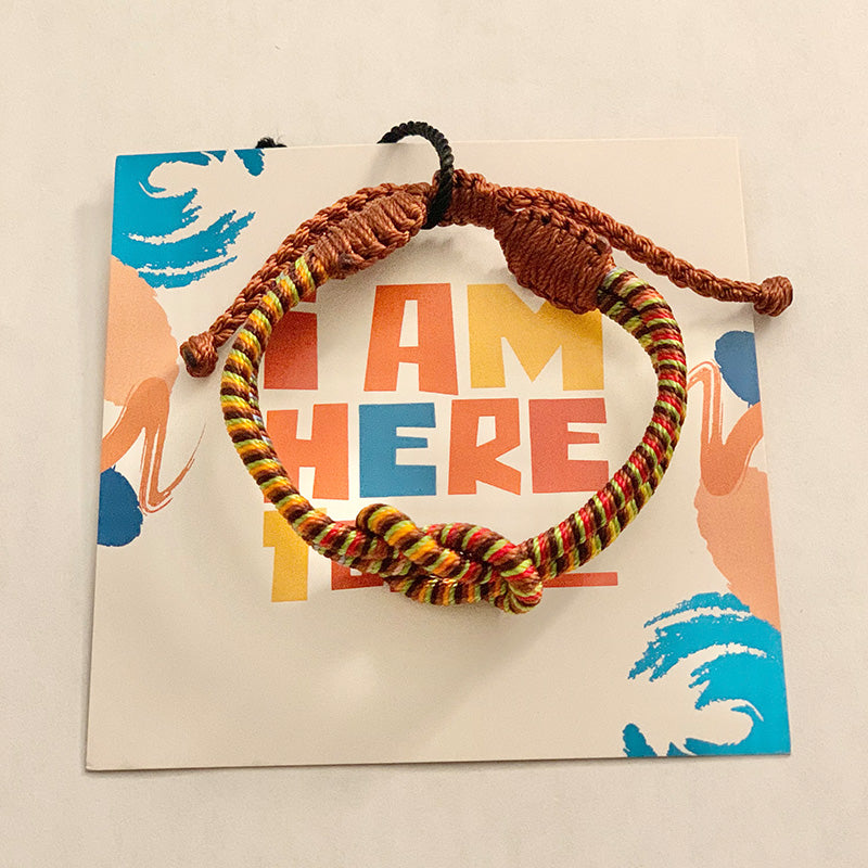 SEQUENCE x I AM HERE TO bracelet- Brown